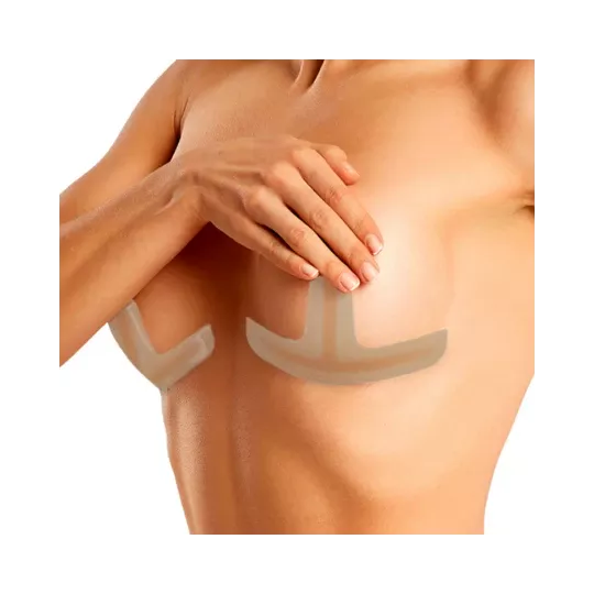 Fita de Silicone pós cirurgia Mama – NullScar® T Invertido L
